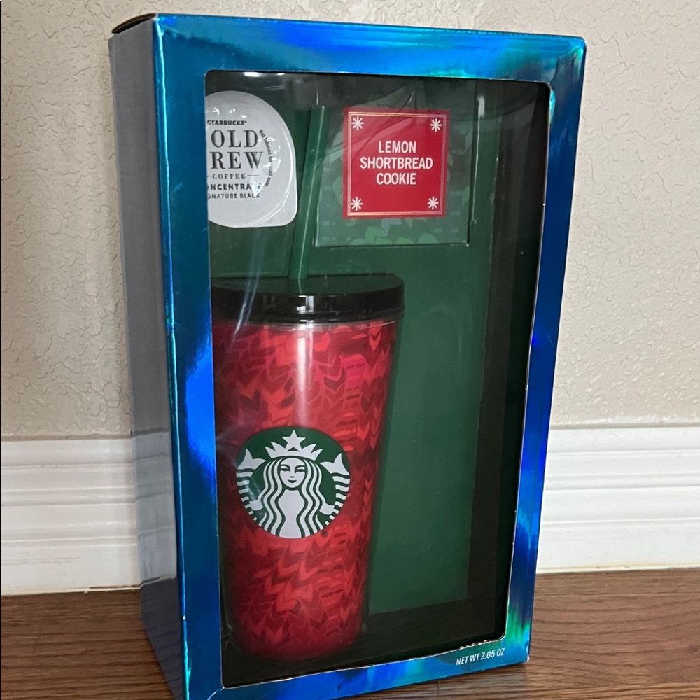 Starbucks Christmas Red Green and Black Tumbler Set